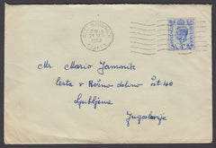 79201 - 1952 MAIL TO YUGOSLAVIA. Envelope West Bromwich to...