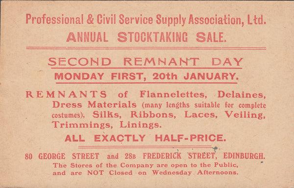 79250 - ADVERTISING. 1913 KGV ½d Downey Head postcard used...
