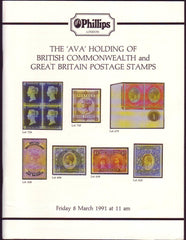 79301 THE "AVA" HOLDING OF BRITISH COMMONWEALTH AND GREAT BRITAIN POSTAGE STAMPS.