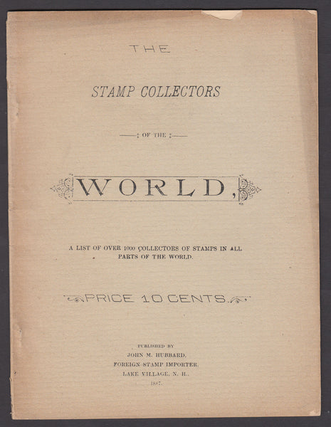 79465 - 1886/1887 AMERICAN LIST OF STAMP COLLECTORS, ALSO A "BLACK LI...