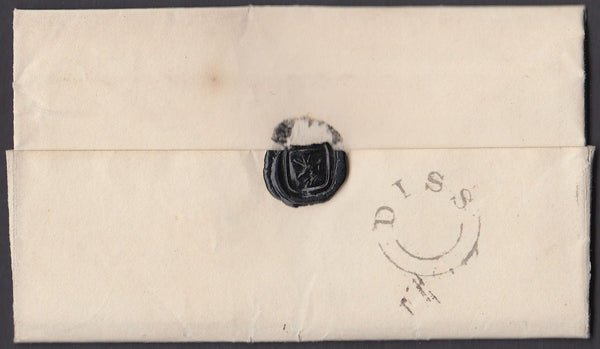 79629 - NORFOLK. 1835 letter Diss to Wymondham dated Feb 1...