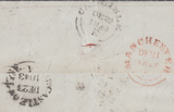 79634 - Pl.36 (SG8)(DK DOUBLE K) ON COVER. 1843 letter Manchester to Alnwick...