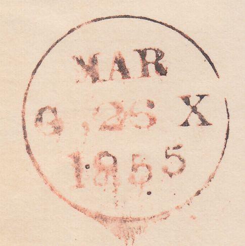 79900 - 1854 DIE I 1D PL.190 S.C.16 LETTERED PJ ON COVER (SG17). ...