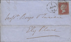 79910 - PL.177 (PF)(SG17) ON COVER. 1854 letter used locally in Lo...