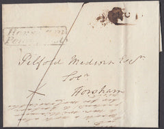 79944 - 1830 SUSSEX/'HORSHAM PENNY POST' (SX686). Wrapper dated 29th August 1830 to Horsham ...
