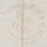 80090 - PL.33 (PF)(SG8) ON COVER. 1843 let...