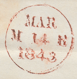80097 - 1843 EDINBURGH MALTESE CROSS ON COVER/PL.21(MH)(SG8). Entire