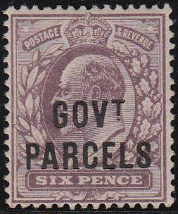 80139 - 1902 6d pale dull purple "GOVT PARCELS" (SG076). A...