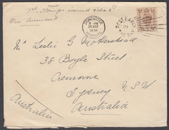 80191 - 1938 envelope Doncaster to Australia with KGVI 5d ...