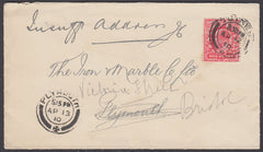80267 - 1910 UNDELIVERED MAIL TOTNES TO PLYMOUTH. Envelope Totnes to Plymout...