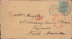 80310 - 1867 MAIL NEATH TO USA. Envelope (some faults) with letter enclosed from N...