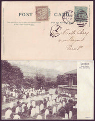 80351 - 1905 UNDERPAID MAIL LONDON TO PARIS. Post card of Hyde Pa