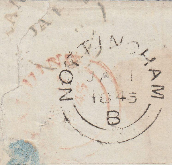 80491 - 1845 LINCS/SWINESHEAD PENNY POST(LI1042). 1845 large part wrapper from Spalding with ...