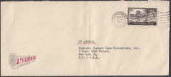 80538 - 1959 MAIL PADDINGTON TO USA 2/6D CASTLE. Large envelope (229x102) Paddington to