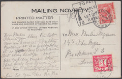 80583 - 1926 UNDERPAID MAIL WORTHING TO PECKHAM. Novelty post card Worthing to Peckham with KGV 1d (dam...