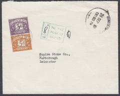 80634 - 1968 UNPAID MAIL. Envelope Cambridge to Narborough, Leicester, ...