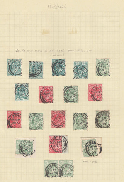 80762 - UCKFIELD (SUSSEX) CANCELLATIONS. Collection 1849-1...