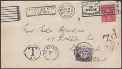 80837 - 1932 UNDERPAID MAIL USA TO CLYDEBANK. 1932 envelope US to Clydebank Scotland, with US 2c...