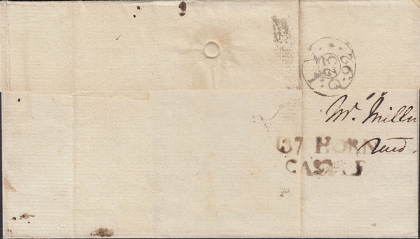 80924 - 1792 LINCOLNSHIRE/HORNCASTLE FIRST TYPE MILEAGE MARK (LI1526)/QUEEN ANNE'S BOUNTY. 1792 wrapper Horncastle to London da...