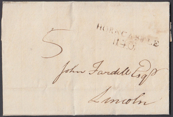 80948 - LINCOLNSHIRE. Wrapper (1805 watermark) Horncastle ...