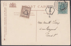 81069 - 1905 UNDERPAID MAIL LONDON TO PARIS.