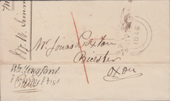 81203 - 1846 BERKS/'WALLINGFORD PENNY POST' (BR420). Letter Dorchester (on Thames) to B...