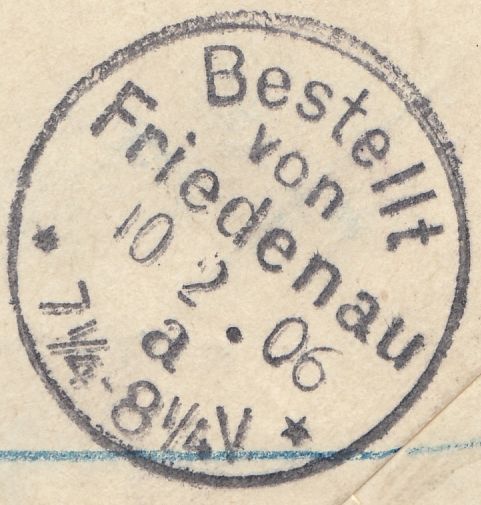 81309 - 1906 MIXED REIGNS COMBINATION QV CUT OUT AND KEDVIII STAMP. Envelope sent registered mail London to Berli...