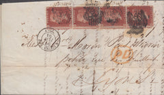 81339 - PL.35(EK FK GK HK)(SG29) ON WRAPPER LONDON TO LYONS. 1856 wrapper (slight imp...