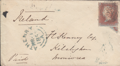 81375 - PL.46(NH)(SG29). 1857 envelope London to Monivea I...