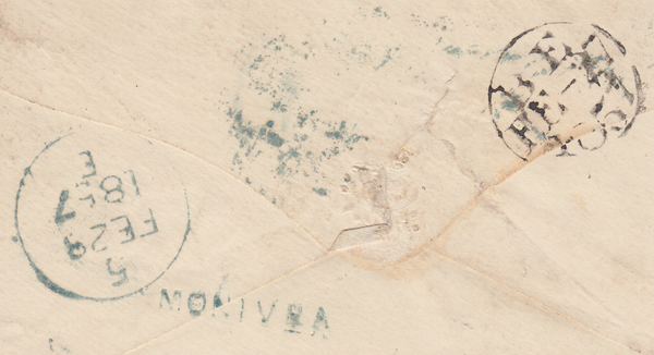 81375 - PL.46(NH)(SG29). 1857 envelope London to Monivea I...