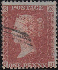 81412 1856 DIE 2 1D PL.37(SG29)(HD) GOOD USED.