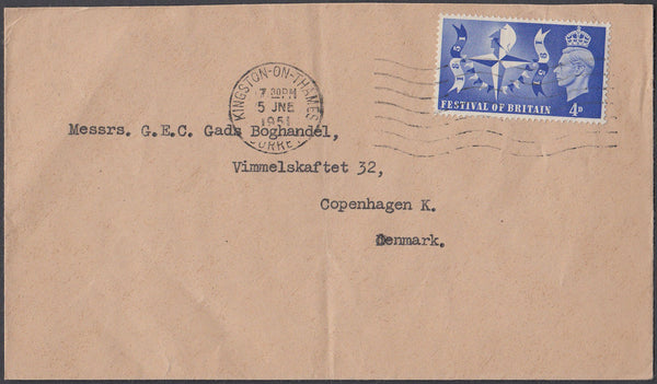 81463 - 1951 MAIL TO DENMARK. Envelope to Copenhagen with ...