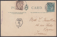81502 - 1904 UNDERPAID MAIL LEEDS TO FRANCE.