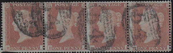 81601 - PL.166 (SG17) STRIP OF FOUR (HI HJ HK HL). A good used strip of f...