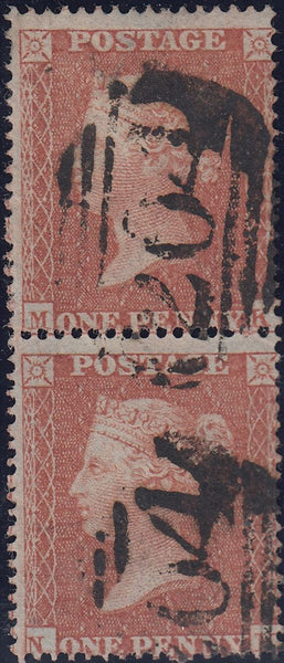 81614 - PL.3(MK NK)(SG21). A good used vertical pair 1855 die ...