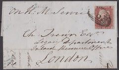 81689 - PL.30 (BA)(SG29). 1857 wrapper Liskeard to London ...