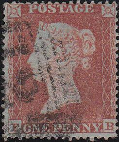 81728 - PL.172 (FB)(SG17). A used 1d pl.172 lettered FB, s...