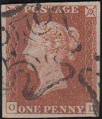 81939 - PL.28 (OD)(SG8). 1842 1d pl.28 a fine used example...