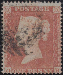 81981 - PL.173 (OH)(SG17) STATE TWO. Good used 1854 Die 1 1d pl.173...