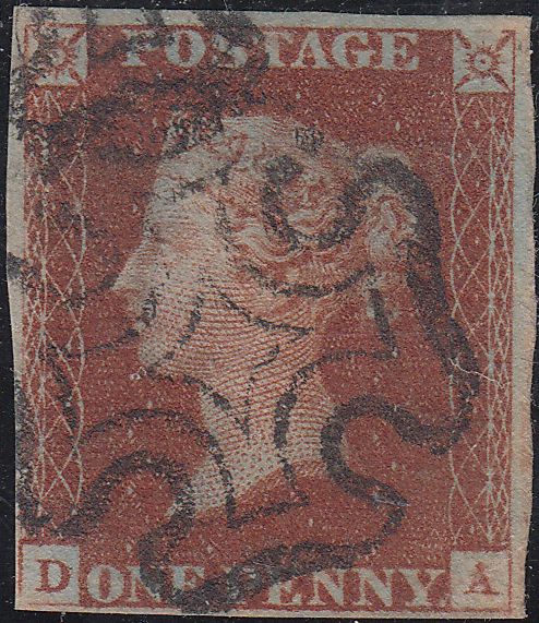 82000 - PL.14 (DA)(SG8). Good used 1841 1d pl.14 lettered ...