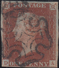 82000 - PL.14 (DA)(SG8). Good used 1841 1d pl.14 lettered ...