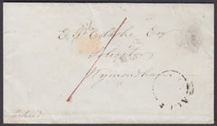 82068 - NORFOLK. 1844 envelope Acle to Wymondham postage p...