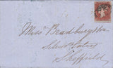 82105 - PL.142 (EL)(SG8) ON COVER. 1853 letter Birmingham to Sheffi...
