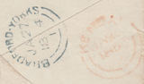 82115 - PL.152 (TK)(SG8) ON COVER. 1854 envelope Bradford Yorks to ...