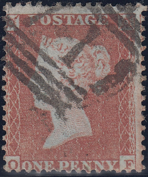 82141 1855 DIE 1 1D PL.201 S.C.14 (SG22)(OF) USED.