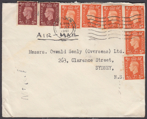 82557 - 1941 MAIL LONDON TO AUSTRALIA. Envelope London to Sydney ...