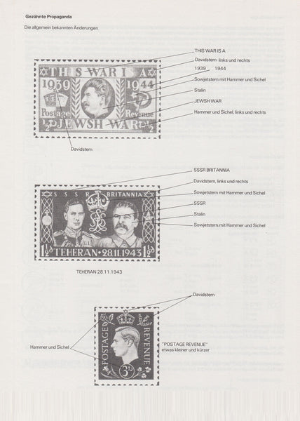 82724 'GERMAN PROPAGANDA FORGERIES OF BRITISH STAMPS'.