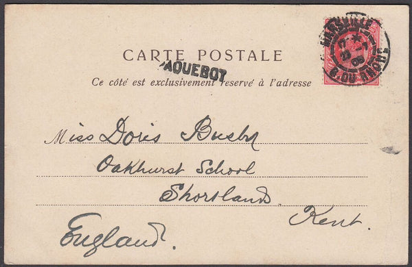 82774 - 1905 PAQUEBOT CANCELLATION. Post card of Marseille to Shortlands...