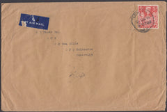 83051 1948 AIR MAIL LONDON TO AUSTRALIA WITH KGVI 5S RED (SG477). Large envelope (230x153mm) London to Melbourn...