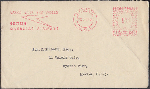 83428 - ADVERTISING. 1946 envelope used locally in London ...
